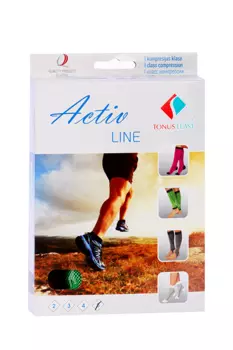 Гольфы Tonus Elast ACTIV компресс 1 класс рост 170-182 зеленый/черный р XL, пара