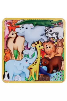 Головоломка Животные мира размер 27х27 см логическая