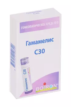 Гомеопатические монокомпонент препараты растительн происхожд 4 г, гранулы гомеопатические C30 Гамамелис