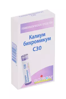Гомеопатические монокомпонентные пр-ты мин-хим происх 4 г, гранулы гомеопатические C30 Калиум бихромикум
