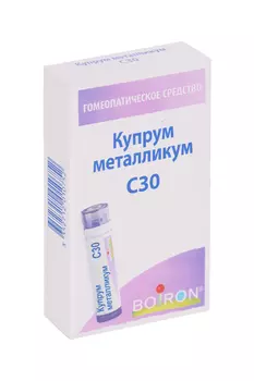 Гомеопатические монокомпонентные пр-ты мин-хим происх 4 г, гранулы гомеопатические C30 Купрум металликум