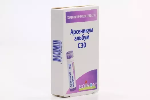 Гомеопатические монокомпонентные пр-ты мин-хим происх, 4 г, гранулы гомеопатические C30 Арсеникум Альбум