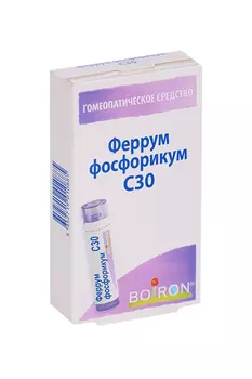 Гомеопатические монокомпонентные пр-ты мин-хим происх 4 г, гранулы гомеопатические C30 Феррум Фосфорикум
