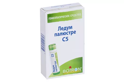 Гомеопатические монокомпонентные препараты растительного происхождения, 4 г, гранулы гомеопатические C5 Ледум