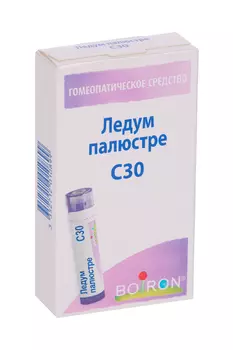 Гомеопатические монокомпонентные препараты растительного происхождения, 4 г, гранулы гомеопатические C30 Ледум
