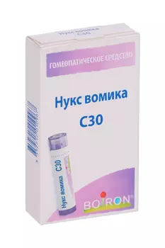 Гомеопатические монокомпонентные препараты растительного происхождения, 4 г, гранулы гомеопатические C30 Нукс Вомика