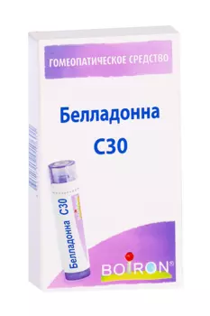 Гомеопатические монокомпонентные препараты растительного происхождения, 4 г, гранулы гомеопатические C30 Белладонна