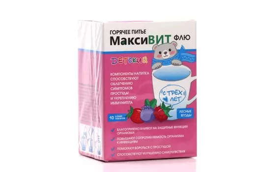 Горячее питье Максивит детский лесные ягоды, 5 г, 10 шт, порошок