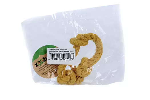 Грейфер д/собак Зообалу из хлопкого каната песочный