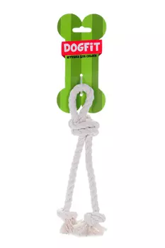 Грейфер DOGFIT д/собак из х/б каната петля и 2 конца с узлами 23 см