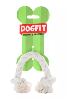 Грейфер DOGFIT д/собак из х/б каната прямой 2 узла 21 см