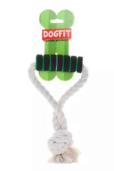 Грейфер DOGFIT д/собак из х/б каната петля и ручка 20 см