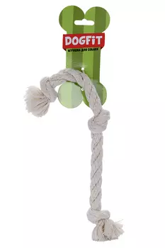 Грейфер DOGFIT д/собак из х/б каната прямой 3 узла 31 см