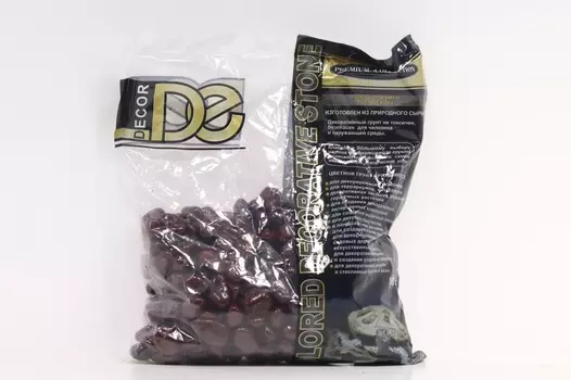 Грунт д/аквариума Галька цветная/бордовая фр 8-12 мм 800 г