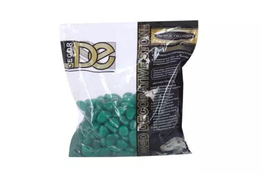 Грунт д/аквариума Галька цветная/изумрудная фр 8-12 мм 800 г