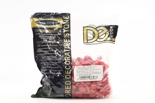 Грунт д/аквариума Галька цветная/красная фр 8-12 мм 800 г