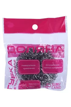 Губка Доляна д/мытья посуды металлическая спираль, 8 г