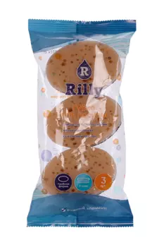 Губка Rilly д/посуды овал черно-бежевые 3 шт