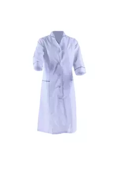 Халат AVA Ника медицинский раз белый/морская волна