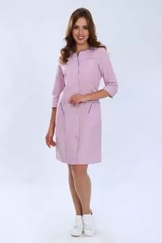 Халат Doctor Big медицинский женский лавандовый/синий 3/4 рукав