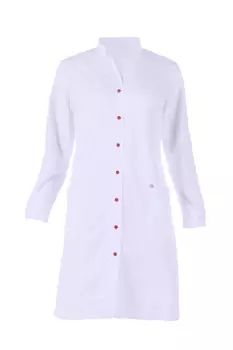 Халат ДОКТОР СТИЛЬ медицинский удлиненный с длинным рукавом белый