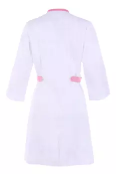 Халат Lantana медицинский белый/розовый