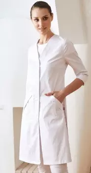 Халат Лечи Красиво медицинский женский с разрезами р.46 белый