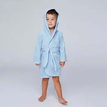 Халат махровый для мальчика, рост 104-110 см, цвет голубой К07