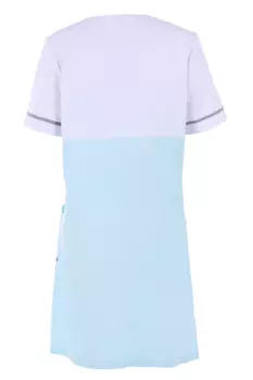 Халат медицинский ИридаМед м-030 белый/светло-бирюзовый р 50