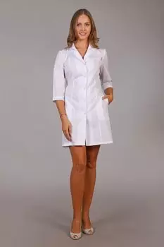 Халат медицинский ИридаМед М-06 белый р 50