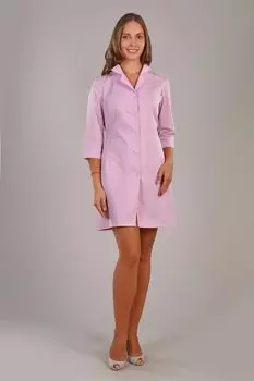 Халат медицинский ИридаМед М-06А нежно-розовый р 46