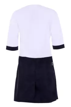 Халат медицинский ИридаМед м-500 белый/черный р 46