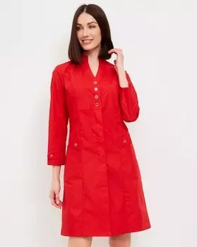 Халат медицинский Ника красный