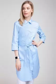 Халат Медтекс медицинский голубой с поясом р 46
