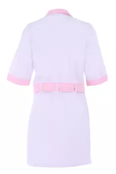 Халат Ursus медицинский фарма белый/розовый р 44-46 рост 158-164