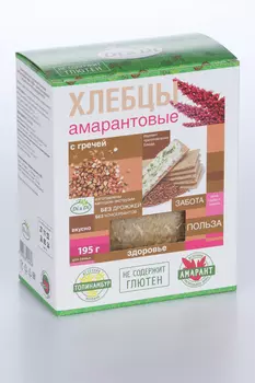 Хлебцы Di&Di амарантовые с гречей без глютена, 195 г