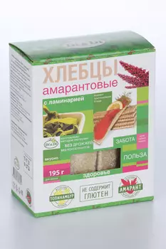 Хлебцы Di&Di амарантовые с ламинарией без глютена, 195 г