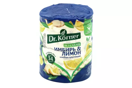 Хлебцы Dr. Korner кукурузно рисовые с имбирем и лимоном, 90 г