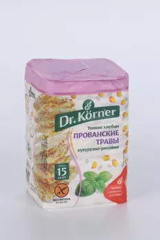 Хлебцы Dr. Korner кукурузно-рисовые с прованскими травами, 100 г