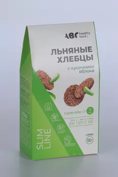 Хлебцы льняные с кусочками яблока, 100 г