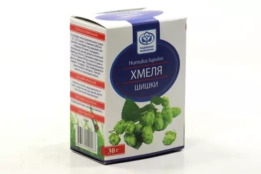 Хмеля шишки Целебные травы, 30 г, сырье растительное