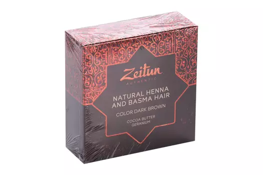 Хна темная с басмой ZEITUN натуральная краска д/волос 300 г