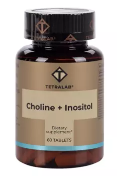 Холин+Инозитол Тетралаб, 60 шт, таблетки покрытые оболочкой