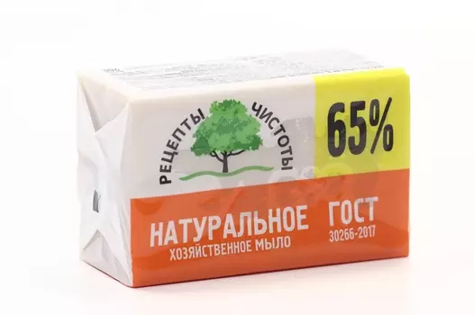 Хозяйственное твёрдое мыло 65%, упакованное, 200 г