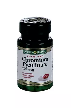Хрома пиколинат бездрожжевой 200 мкг, 100 шт, таблетки