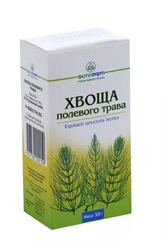 Хвоща полевого трава, 50 г, сырье растительное измельченное