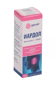 Иардол 3%+2%, 15 мл, капли ушные