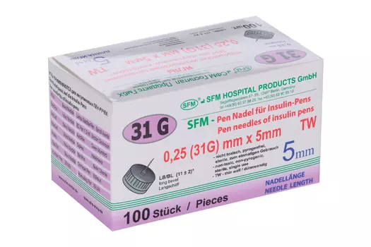 Игла СФМ д/шприц-ручек 31G (0,25х5 мм), 100 шт