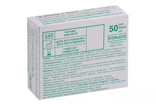 Игла SFM ETW медицинская о/р стерильная 31G (0,25х6 мм), 50 шт