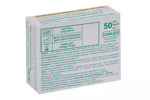 Игла SFM ETW медицинская о/р стерильная 30G (0,30х4 мм), 50 шт